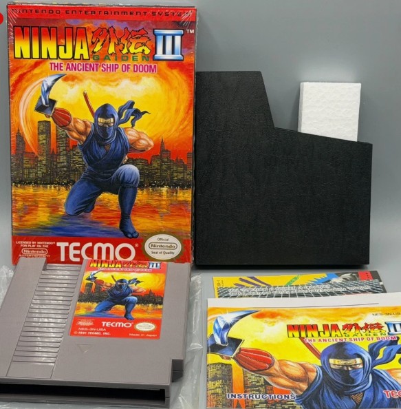 Ninja Gaiden III 3 Ancient Ship of Doom Nintendo NES CIB Complete Authentic